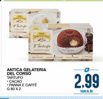 SeBón Supermercati Antica gelateria del corso tartufo * cacao * panna e caffe g 80 x 2 offerta