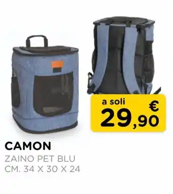 Camon Zaino pet blu 34 x 30 x 24 cm
