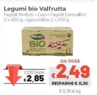 Coop Valfrutta Legumi bio 2x400g / 2x240g offerta