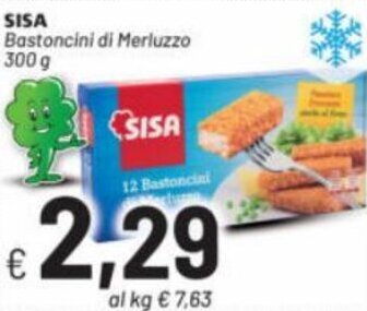 Quick Sisa Sisa Bastoncini di Merluzzo 300 g offerta