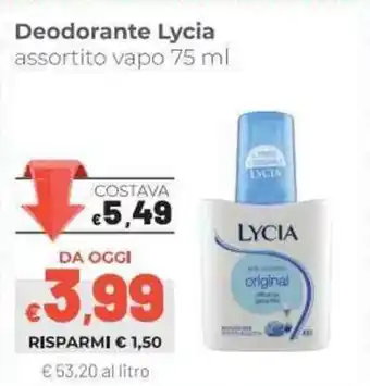 Coop Lycia Deodorante 75ml offerta