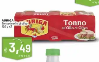 Quick Sisa Auriga Tonno in olio di oliva 120 g x3 offerta
