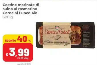 Coop Aia Carne al Fuoco Costine marinate di suino al rosmarino 600g offerta