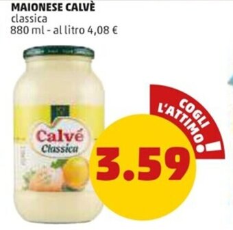 PENNY Calvè Maionese classica 880 ml offerta