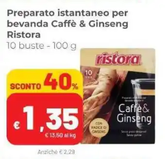 Coop Ristora Caffè & Ginseng Preparato istantaneo per bevanda 100g offerta