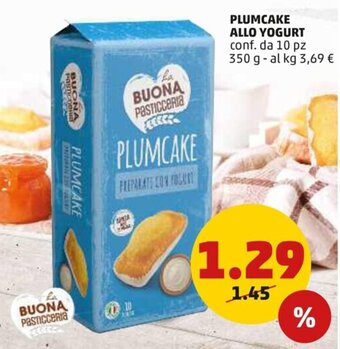 PENNY Buona Pasticceria Plumcake Allo Yogurt 10 pz 350 g offerta