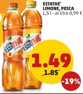 PENNY Estathe' Limone, Pesca 1,5 l offerta