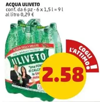 PENNY Uliveto Acqua 6 pz 9 l offerta