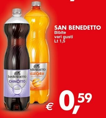 Mercati Alimentari San Benedetto Bibite vari gusti lt 1,5 offerta