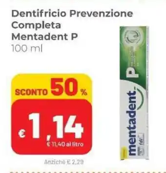 Coop Mentadent P Prevenzione Completa Dentifrico 100ml offerta