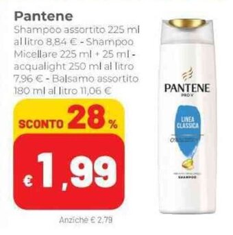 Coop Pantene Shampoo 225ml offerta