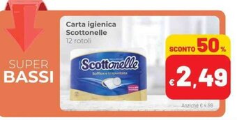Coop Scottonelle Carta Igienica 12 rotoli offerta