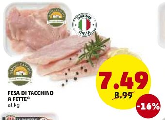 PENNY Fesa di tacchino a fette offerta