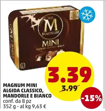 PENNY Magnum Mini Algida Classico, Mandorle E Bianco 8pz 352g offerta