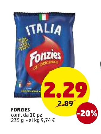 PENNY Fonzies 10pz 235g offerta