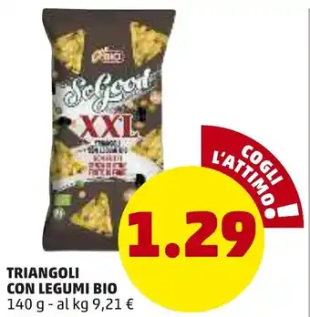 PENNY Bio Triangoli con Legumi 140g offerta