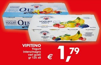 Vipiteno Yogurt intero/magro vari gusti gr 125 x8
