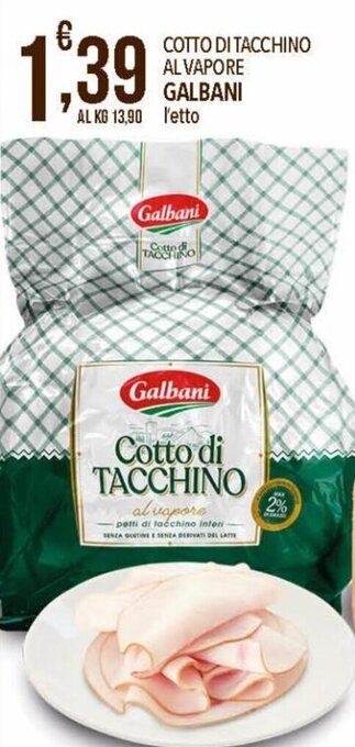Iper Nonna Isa Galbani Cotto di tacchino al vapore offerta