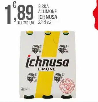 Iper Nonna Isa Ichnusa Birra al limone 33 cl x 3 offerta