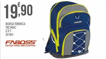 Faboss Borsa termica technic 3 x 1 30 litri