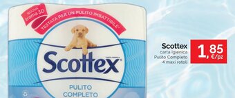 Prodet Scottex Carta Igienica pulito completo 4 maxi rotoli offerta