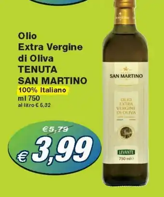 Prix Quality Tenuta San Martino Olio Extra Vergine di Oliva 100% Italiano 750 ml offerta