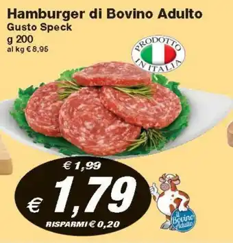 Prix Quality Hamburger di Bovino Adulto Gusto Speck 200 g offerta