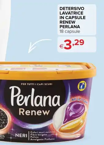 Iperal Perlana Renew Detersivo Lavatrice in Capsule 18 capsule offerta