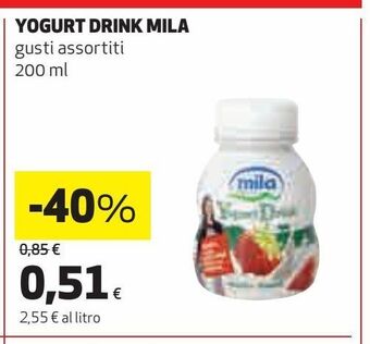 Coop Yogurt drink mila gusti assortiti 200ml offerta