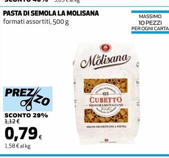 Ipercoop Pasta di semola la molisana offerta