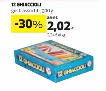 Coop 12 ghiaccioli gusti assortiti 900g offerta
