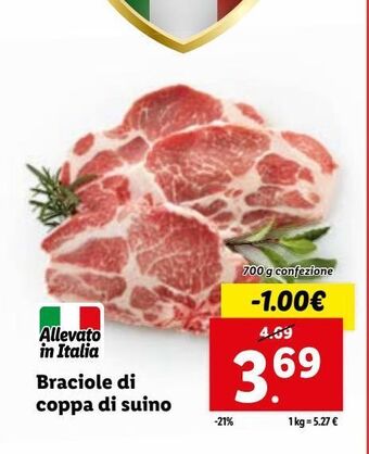 Lidl Braciole di coppa di suino offerta