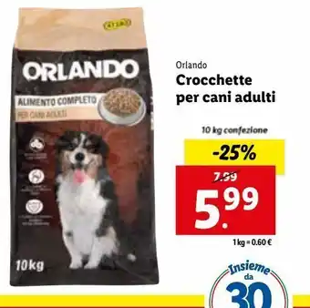 Crocchette per cani adulti 10kg orlando