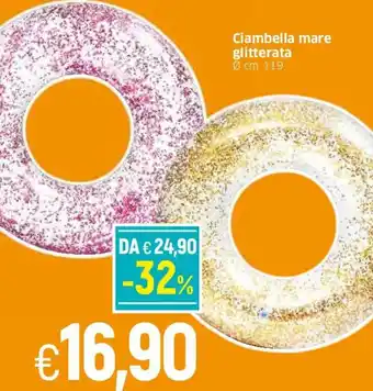 Famila Ciambella mare glitterata ø cm 119 offerta