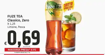Fuze tea classico, zero lt 1,25 limone, pesca