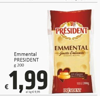 Paghi Poco Emmental president g 200 offerta