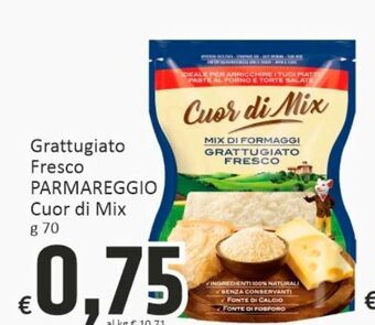 Paghi Poco Grattugiato fresco parmareggio cuor di mix g 70 offerta