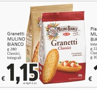 Paghi Poco Granetti mulino bianco g 280 classici, integrali offerta