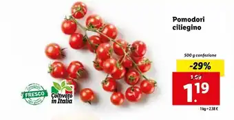 Lidl Pomodori ciliegino 500g offerta