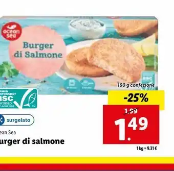 Lidl Burger di salmone 160g offerta