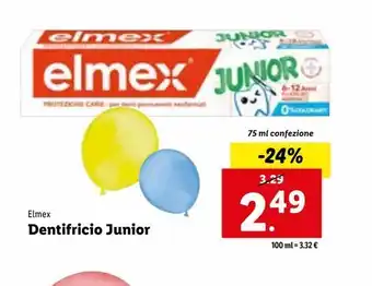 Lidl Dentifricio elmex 75ml offerta