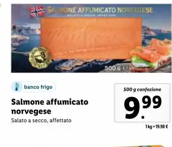 Lidl Salmone affumicato norvegese 500g offerta