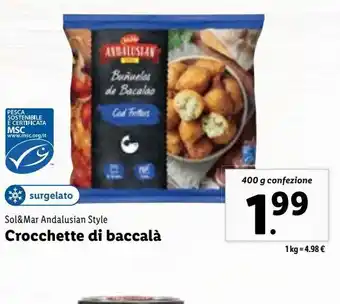 Lidl Crocchette di baccalà 400g offerta
