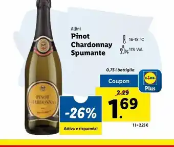 Lidl Chardonnay spumante 0,75l offerta