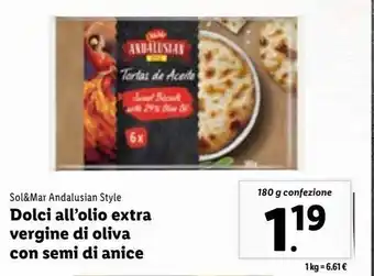 Lidl Dolci all'olio extra vergine di oliva con semi di anice 180g offerta