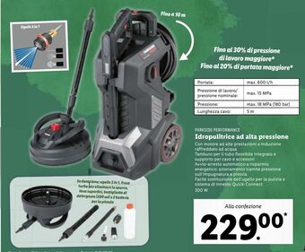 Lidl Idropulitrice ad alta pressione offerta
