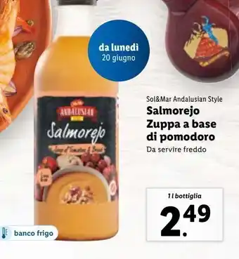 Lidl Salmorejo zuppa a base di pomodoro 1l offerta