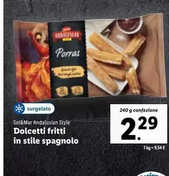 Lidl Dolcetti fritti in stile spagnolo 240g offerta