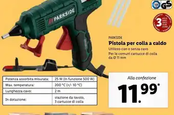 Lidl Pistola per colla a caldo offerta