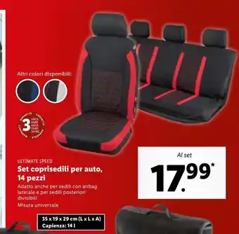 Set coprisedili per auto 14 pezzi